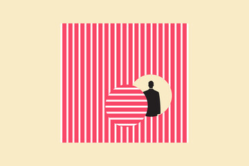 Businessman take a new way for business success. Symbol of opportunity, future, leadership different business routes, and career