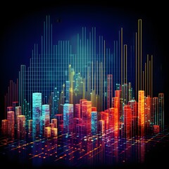 Fototapeta premium Market chart analysis