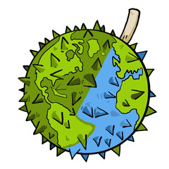 Thai durian cartoon, the fruit of the world-01.png