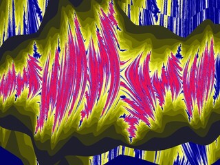 Abstract decorative fractal in the bright colors