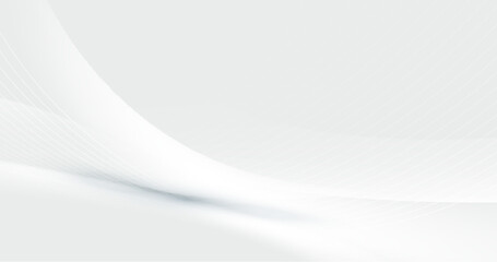 Abstract soft white dynamic wavy background. Futuristic hi-technology concept. Vector illustration