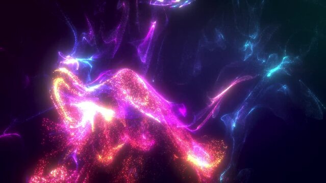 Colorful Luminous Energy Swirl Background