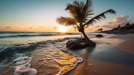 palm tree on beach