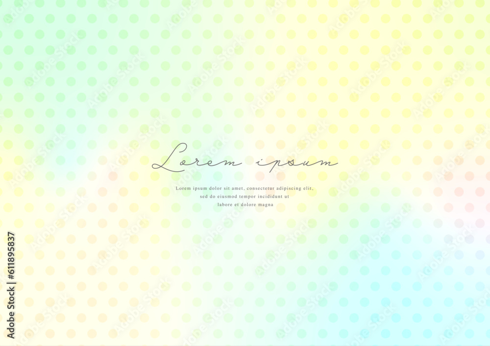 Wall mural polka dot pattern and gradient background design