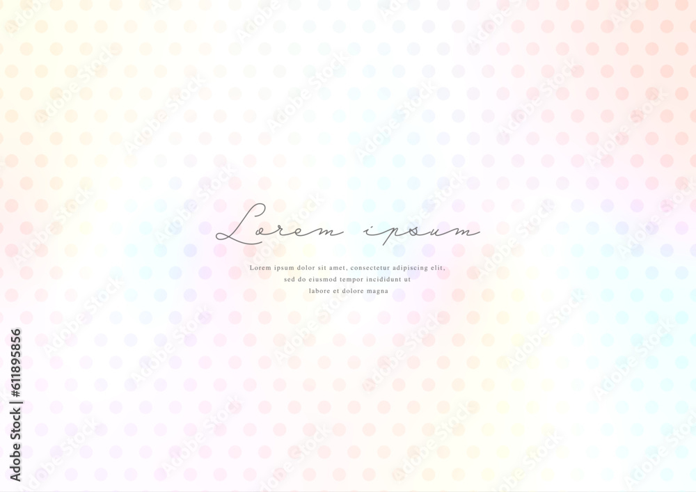 Wall mural polka dot pattern and gradient background design