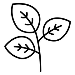 Illustration of Branch Leaves design Line Icon