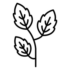 Illustration of Branch Leaves design Line Icon