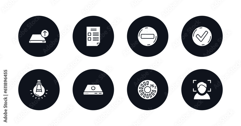 Poster symbol for mobile filled icons set. filled icons such as uploading from drive, blank file, remove ro