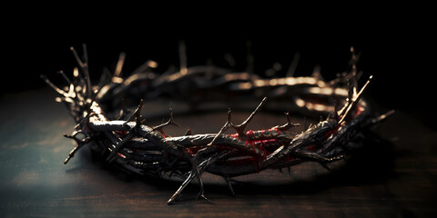 rown of thorns of Jesus.Generative AI - 611896483