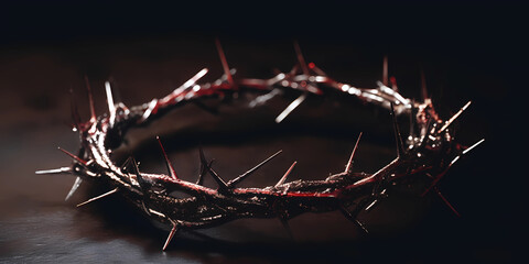 Fototapeta na wymiar rown of thorns of Jesus.Generative AI