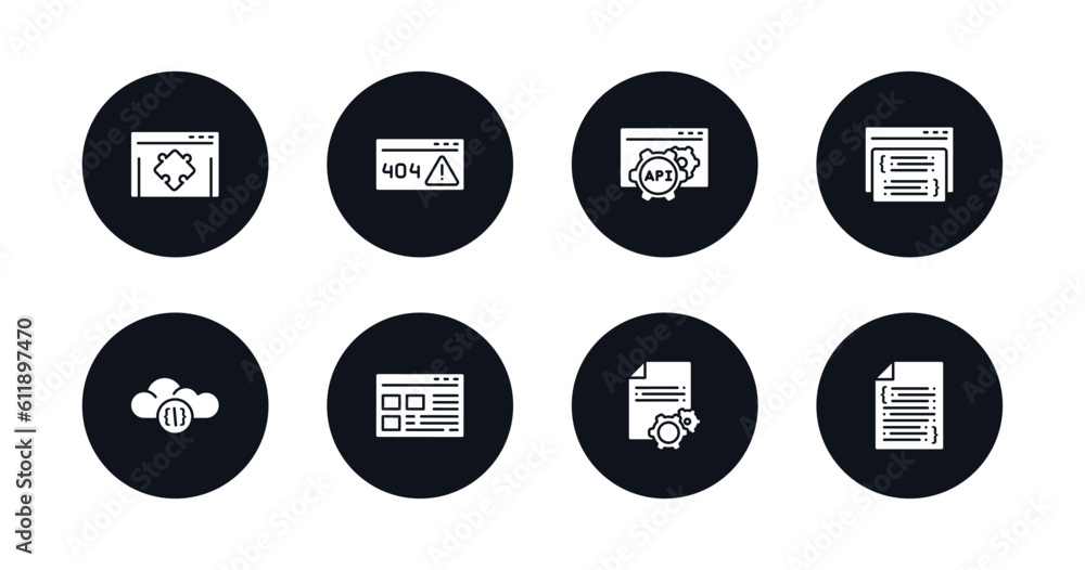Poster symbol for mobile filled icons set. filled icons such as plugin, error 404, api, page, cloud storage