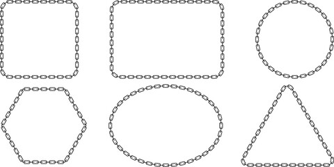 black white chainlink frame set
