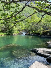 Naklejka premium Bondhus Lake Bondhus Hike Trial Bondhus Glacier Norway