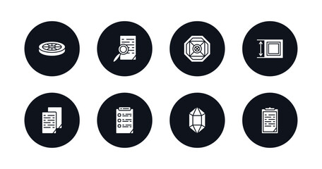 symbol for mobile filled icons set. filled icons such as disk, preview, ennegon, dimension, copy, properties, polygonal jewel, paste clipboard vector.