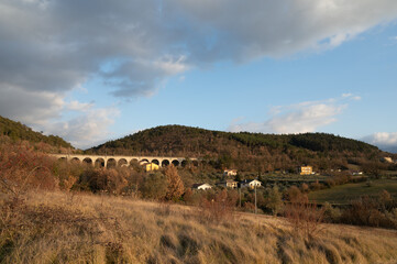 Molise, Italy.  Spectacular winter panorama.