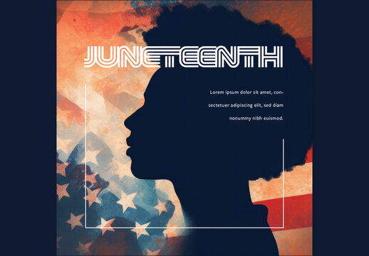 Celebration Of Freedom Social Media Layout With Generative Ai