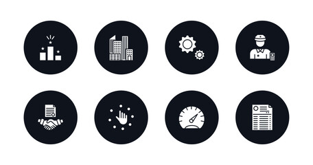 symbol for mobile filled icons set. filled icons such as competitive, city, ting, guard, agreement, choice, gauge, statement vector.