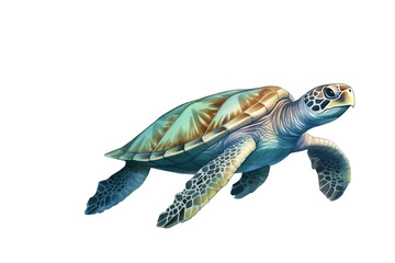 Fototapeta premium Green sea turtle, generative artificial intelligence 