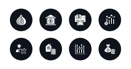 symbol for mobile filled icons set. filled icons such as tor, banking, atm, profit, economist, as, stocks, funds vector.