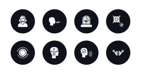 symbol for mobile filled icons set. filled icons such as assistant, speech, artificial atmosphere, match moving, processing, humanoid, voice recognition, bionic arm vector.