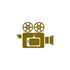 Cinema camera icon isolated on transparent backgroun