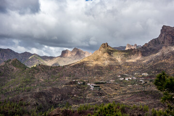 Walking around San Bartolome village on the island of Gran Canaria, Canary Islands, Spain - 611902037