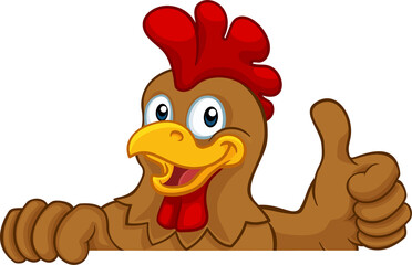 Chicken Rooster Cockerel Bird Cartoon Character
