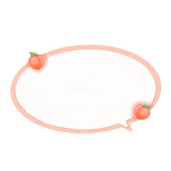 Peachy speech bubble, message box
