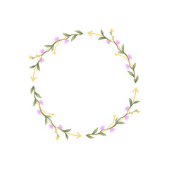Arrow circle floral paint