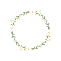 Arrow circle floral paint