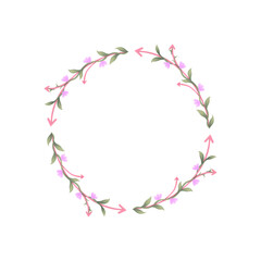 Arrow circle floral paint