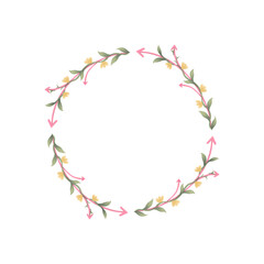 Arrow circle floral paint