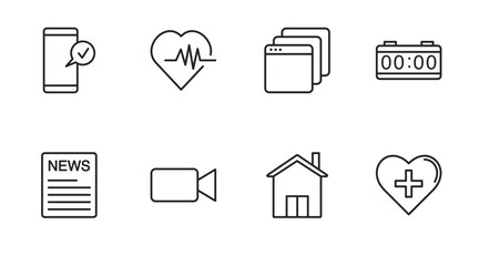 outline icons set. thin line icons such as ,