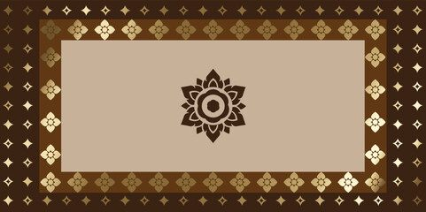 Thai Pattern supreme Black background, Golden texture. Abstract geometric pattern. Seamless geometric pattern. Design for wallpaper, Wallpaper Design, Vector illustration.