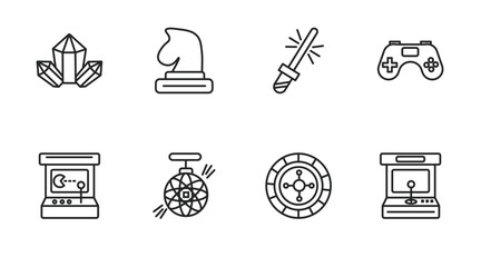 outline icons set. thin line icons such as ,