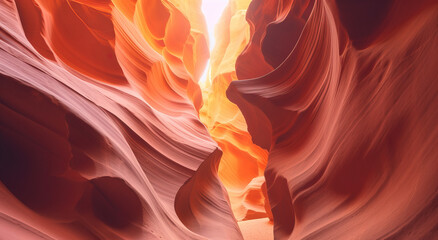Colorful red rocks of a gorge in Arizona.