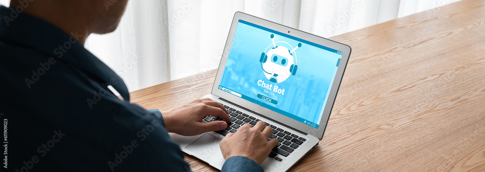 Poster chatbot software application for modish online business that automatically reply to customer questio