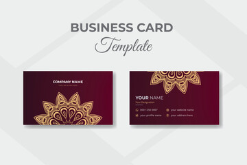 Round circle mandala business card design template