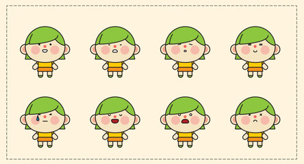 Fototapeta premium the character cute of human society mini