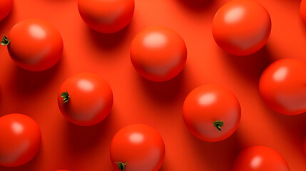 background of red tomatoes pattern created with Generative Ai 