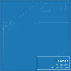 Blueprint US city map of George, Washington.