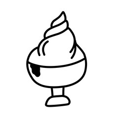 ice cream in doodle style. Vector illustration