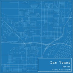Fototapeta premium Blueprint US city map of Las Vegas, Nevada.