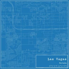 Fotobehang Blueprint US city map of Las Vegas, Nevada. © Rezona