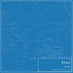 Blueprint US city map of Star, Idaho.