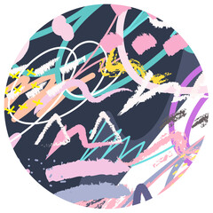 Pastel Purple Pink Abstract Circle Background