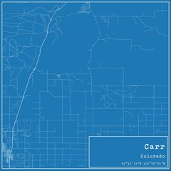 Blueprint US city map of Carr, Colorado.