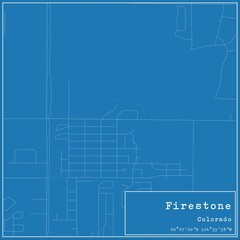 Fototapeta premium Blueprint US city map of Firestone, Colorado.