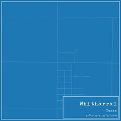 Blueprint US city map of Whitharral, Texas.