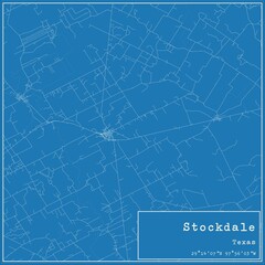 Blueprint US city map of Stockdale, Texas.
